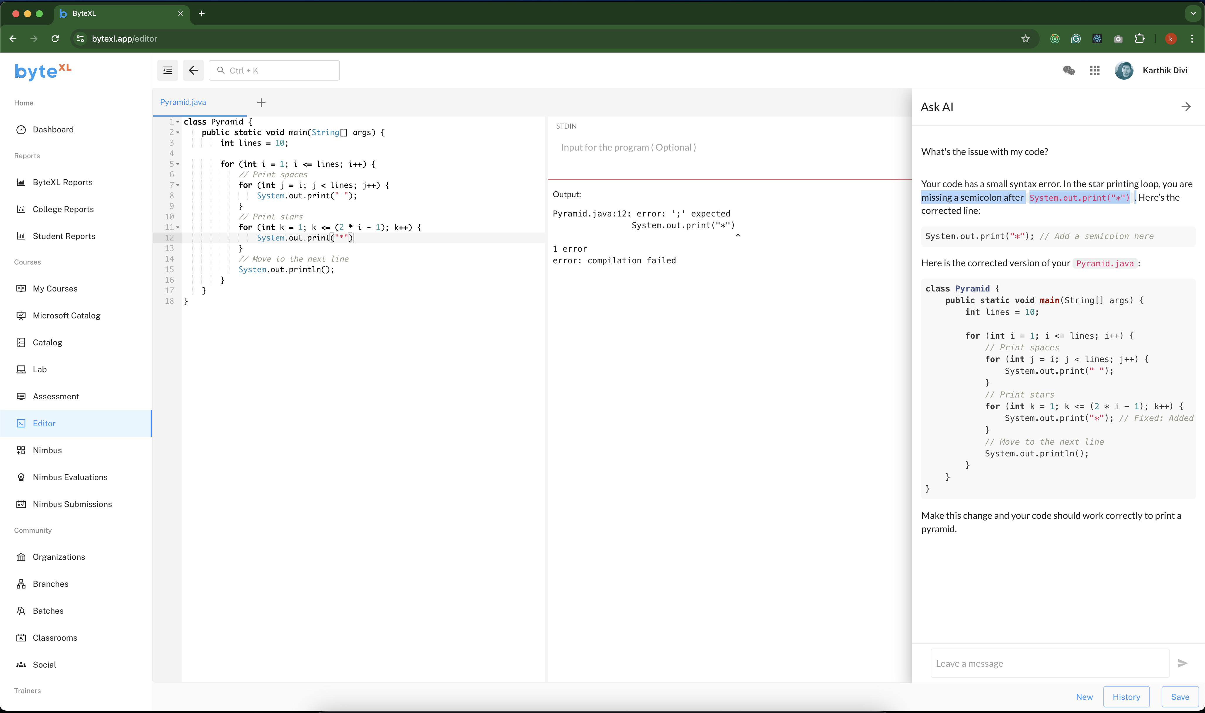 Editor Interface